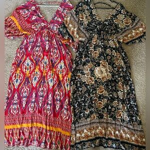 Bundled 2 SHEIN Floral Women's maxi Dresses size XL